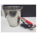 Craftsman Work Light & Stainless Steel Pail