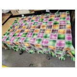 Handmade Patchwork Quilt w Fringe 52x44