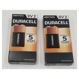 4 New Duracell 9 V Batteries