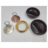 VTG Ashtrays, Coin Key Chains