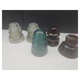 Lot of Vintage Insulators Glass & Ceramic