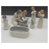 Lot of Broken/Repaired Willow Tree Figures