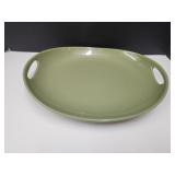 Longaberger Pottery- Contour Tray-Sage no box