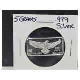 5 Grams Silver Eagle Bar