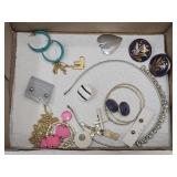 Costume Jewelry Hoop Earrings, Cross Pendants+