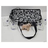 Edinburgh Crystal Scotland Whisky Glasses , Bag +