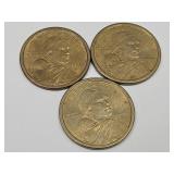 3 - 2000 P Sacajawea Coins