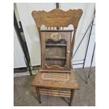 17" h Wall Display Cabinet & Chair Missing Spidle