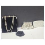 3 VTG Purses-Mesh Whiting & Davis, Debbie, USA