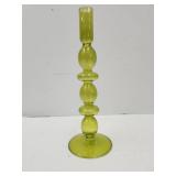 VTG CHARTREUSE RETRO Green   Candleholder 10 1/4"