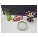 Pottery Pet Dish & Limoges Design Compote,+