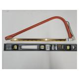 21" Bow Saw & 24" Level