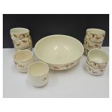 Jewel Tea Bowl Set 10" w & 10 Small Dessert Cups