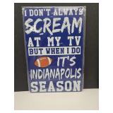 New Colts Metal Sign 8" x 12"