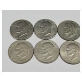 6 Ike Dollar Coins