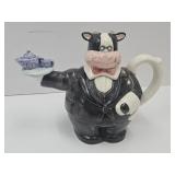 1994 Fitz & Floyd Hand Painted Omnibus Butler Pot
