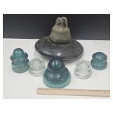 Vintage Glass Insulators & LARGE Insulator