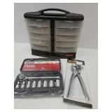 Leather Punch Plier, Socket Set & Organizer Bin