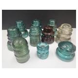 Lot of Vintage Glass Insulators