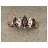 18 KT Gold Over Sterling Siver Sz 8 Ring