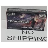 45 ACP 50 Rds Gun Ammo 250th Anniversary Ed.