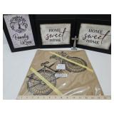 Lot Of 3 Wall Decor 9 x 12 & Metal Bike Decor