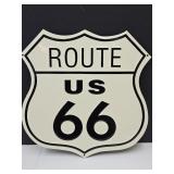 Metal US ROUTE 66 Sign 13.5" W