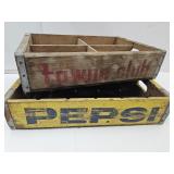 PEPSI & TOWNE CLUB Advertising Soda Crates