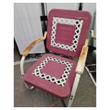 VTG Red  Metal Lawn Chair Bunting Glider Co. PA.