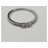 New 925 Silver Opal set Ring Sz 10