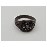 Copper Native American Thunderbird Ring Sz 9.5