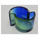 VTG Bohemian Art Glass 5 3/4" x 3 3/4" H