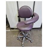 Dental Assistant Adjustable Chair with Swing Arm