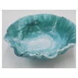 Imperial Slag Glass Mid 20th Century with Rose