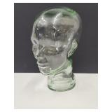 Full Size Glass Head Jug Hat Display 11" H