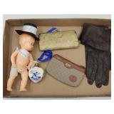 Vintage Baby Doll, Change Purses, Gloves & Ornamet