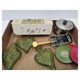 Price Marker, 3 Tiara Dishes, Mini Pan & Coasters