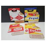 4 VTG 6 Pack Card Board Carriers 1960s