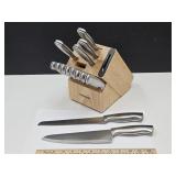 Farberware Knives W Wood Block