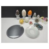 Lead Crystal Toothpickers, Ceramic Easter Eggs, +