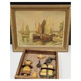 Framed Returning Fisherman By Ward 15" +
