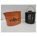 Metal Tackle Box & Cricket Basket