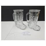VTG Liberty Of Canada 2 Boot Mugs 6.5" H