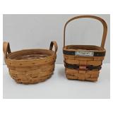 2 Longaberger Baskets 5.5" & 7" W