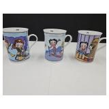 Set Of 3  Betty Boop Coffee Mugs