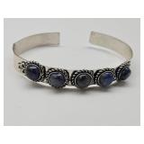 925 Silver Blue Lapis Bracelet