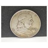 1958 D Franklin Silver Half Dollar Coin