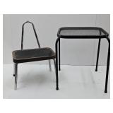 Vintage Step Stool & Pation Side Table