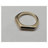Goldtone Industrial Style Ring Sz 8.5