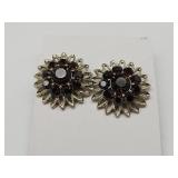 Purple Gemstone Earrings